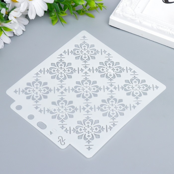 Трафарет пластик Трафарет пластик "Дамасский узор" 13х14 см