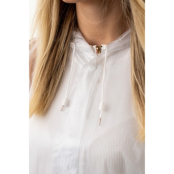 Дождевик взрослый плащ &laquo;Я бы вышла из зоны комфорта, но мне не в чем&raquo;, размер 42-48, 60 х 110 см, цвет белый