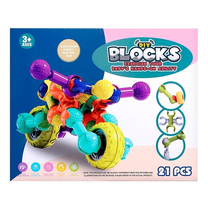 Конструктор шарнирный &laquo;Мотоцикл&raquo;, 21 деталь