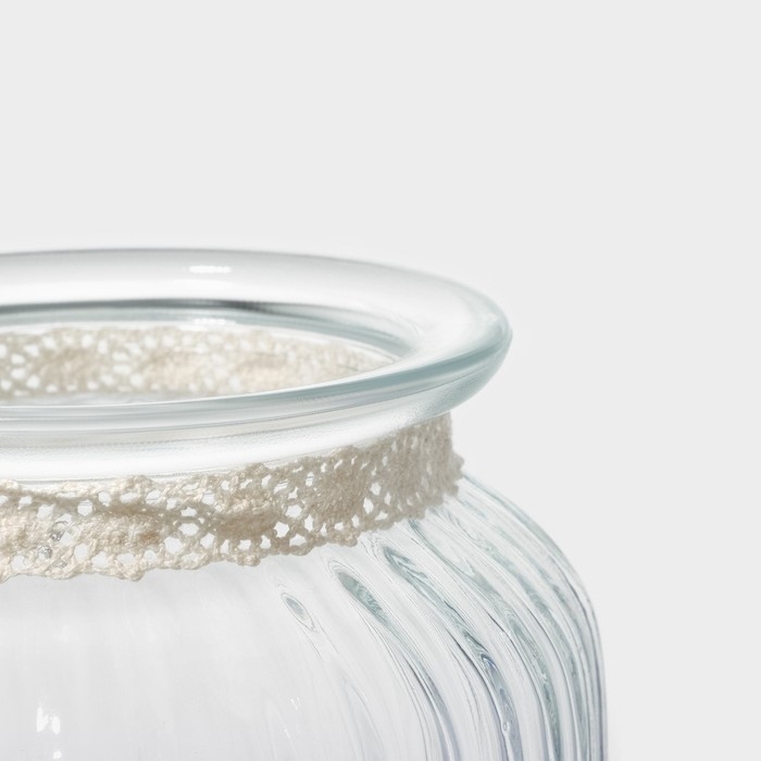 Банка стеклянная для хранения сыпучих продуктов Доляна &laquo;Морская звезда&raquo;, 600 мл, 11&times;19 см, с керамической крышкой