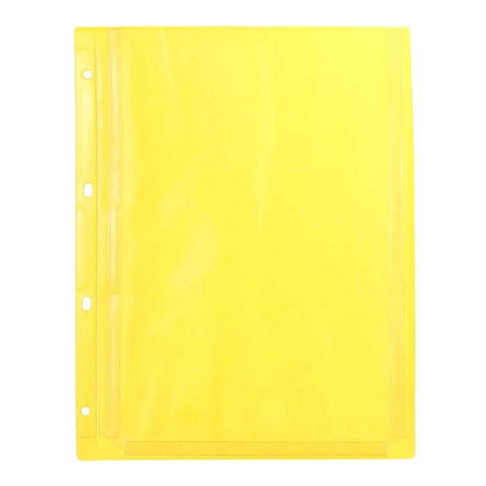 Файл-вкладыш А4,180 мкм, Calligrata TOP, ПВХ, с расширением, матовый, вертикальный, 5 штук, желтый лимон Файл-вкладыш А4,180 мкм, Calligrata TOP, ПВХ, с расширением, матовый, вертикальный, 5 штук, желтый лимон