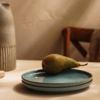 Набор тарелок фарфоровых SL Home &laquo;Аззура&raquo;, d=18 см, цвет бирюзовый