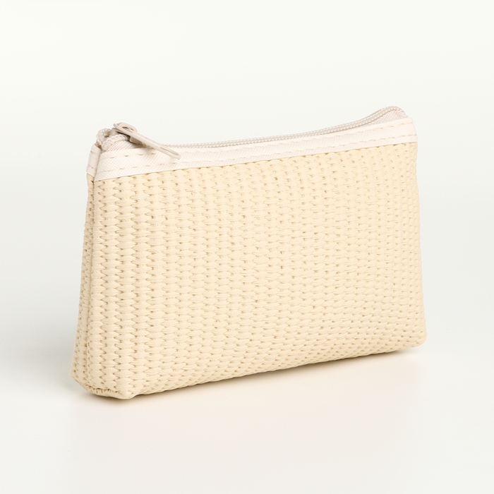 Набор косметичек 3 в 1 на молнии, цвет бежевый