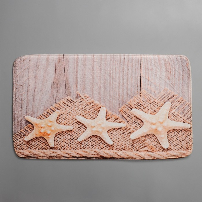 Коврик Доляна «Морские звёзды», 74×44 см Коврик Доляна «Морские звёзды», 74×44 см
