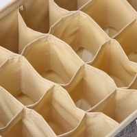 Органайзер для хранения белья с прозрачной крышкой Доляна &laquo;Тео&raquo;, 24 ячеек, 32&times;23&times;12 см, цвет серый