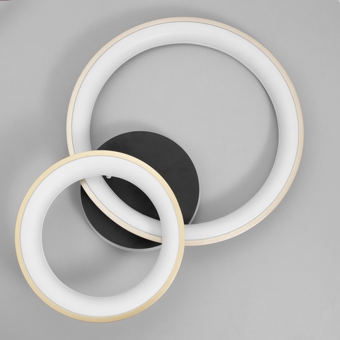 Люстра с ПДУ Люстра с ПДУ "Анелло" 2хLED 3000-6000К 184Вт черно-золотой 86х60х16 см BayerLux