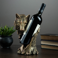 Подставка под бутылку "Волк" бронза 14х16х25см Подставка под бутылку "Волк" бронза 14х16х25см