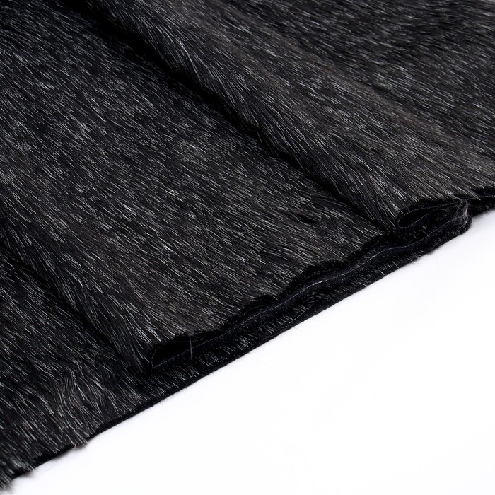 Лоскут &laquo;Мех&raquo; на трикотажной основе, 100 &times; 150 см, цвет меланж серый