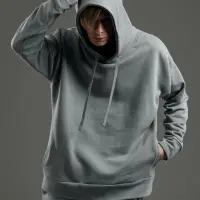 Худи унисекс H2, серое, размер M/L