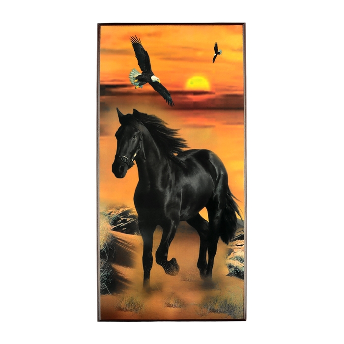 Нарды деревянные большие, настольная игра Нарды деревянные большие, настольная игра "Конь", 60 х 60 см, с шашками