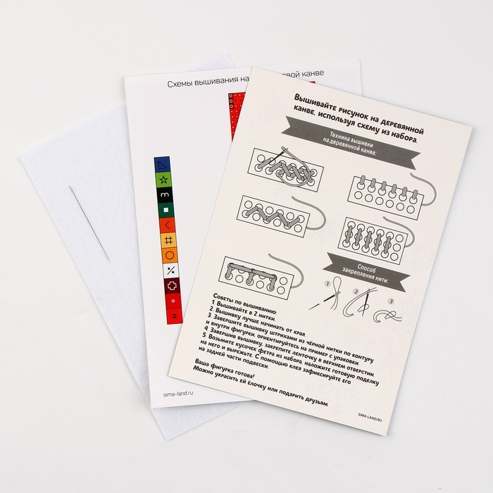 Вышивка крестиком на новый год на деревянной канве &laquo;Пингвин с колокольчиком&raquo;, новогодний набор для творчества