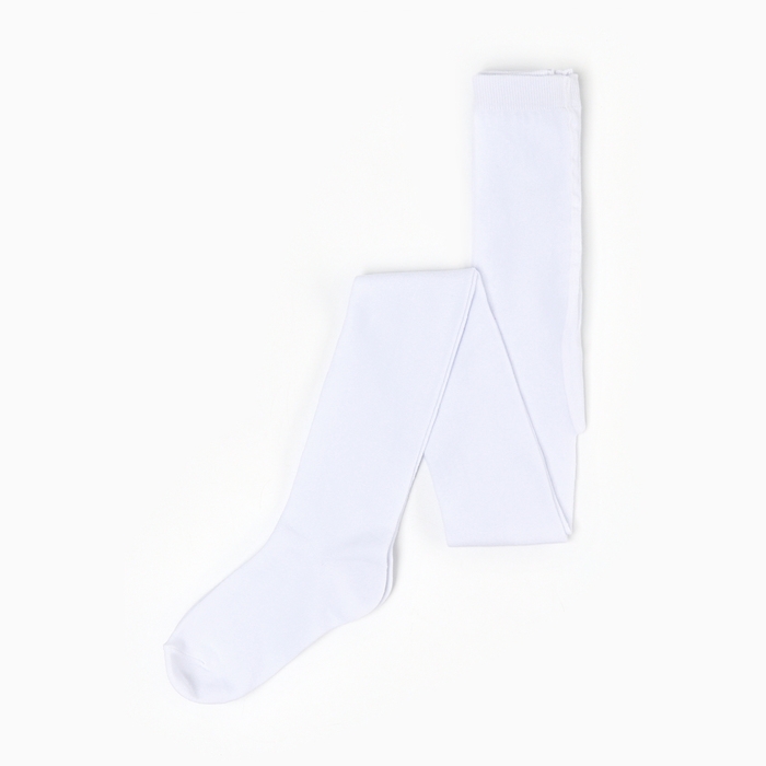 Колготки детские, цвет белый, рост 128-134 см