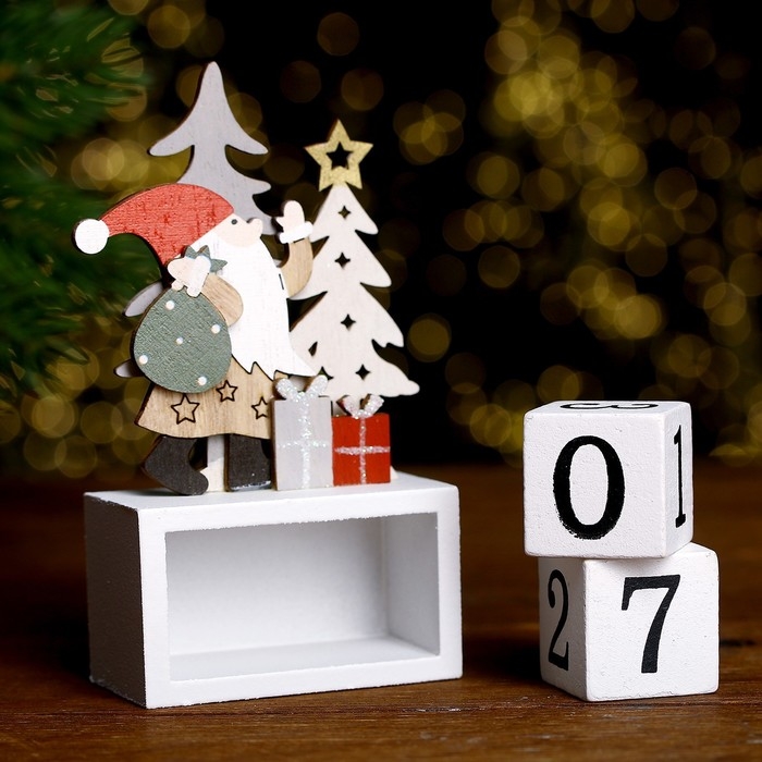 Вечный календарь «Дед Мороз, ёлки и подарки» 7 × 3,5 × 13 см Вечный календарь «Дед Мороз, ёлки и подарки» 7 × 3,5 × 13 см