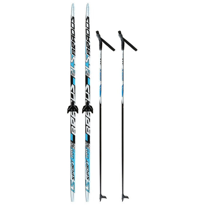 Комплект лыжный: пластиковые лыжи 180 см без насечек, стеклопластиковые палки 140 см, крепления NN75 мм, цвета МИКС Комплект лыжный: пластиковые лыжи 180 см без насечек, стеклопластиковые палки 140 см, крепления NN75 мм, цвета МИКС