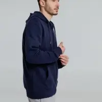 Толстовка на молнии с капюшоном унисекс King, темно-синяя, размер 3XL