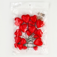 Набор топперов &laquo;Сердечки&raquo;, 12 см, цвет красный