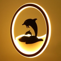 Бра "Дельфины" LED 41Вт 3000/4000К 24х24 см черный 30х30м Бра "Дельфины" LED 41Вт 3000/4000К 24х24 см черный 30х30м