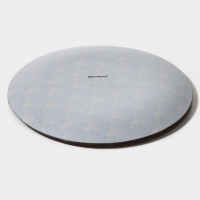 Тарелка стеклянная Доляна «Золотое перо», d=18 см, цвет чёрный Тарелка стеклянная Доляна «Золотое перо», d=18 см, цвет чёрный