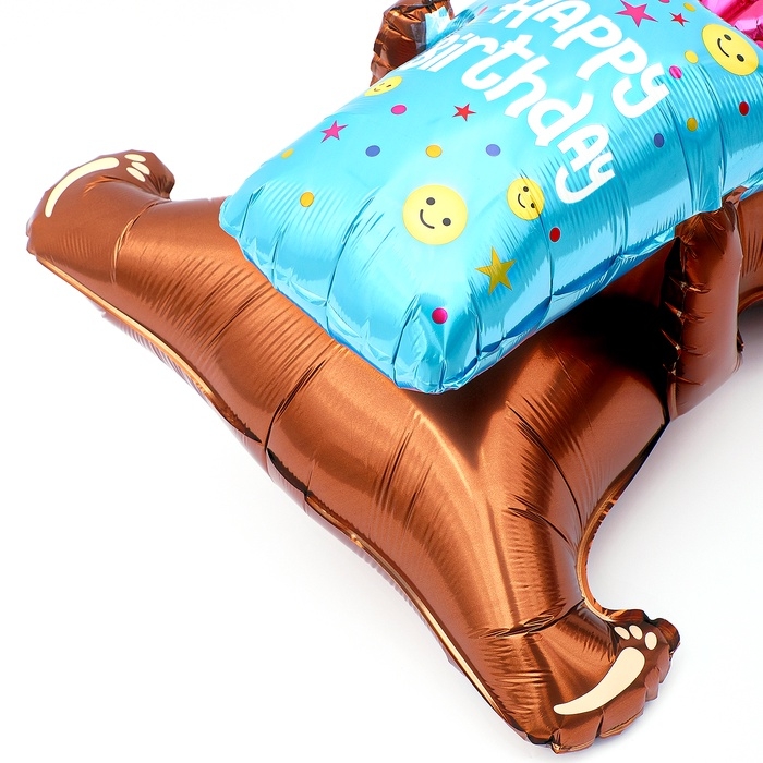 Шар фольгированный 38" &laquo;Мишка с подарком&raquo;, под воздух