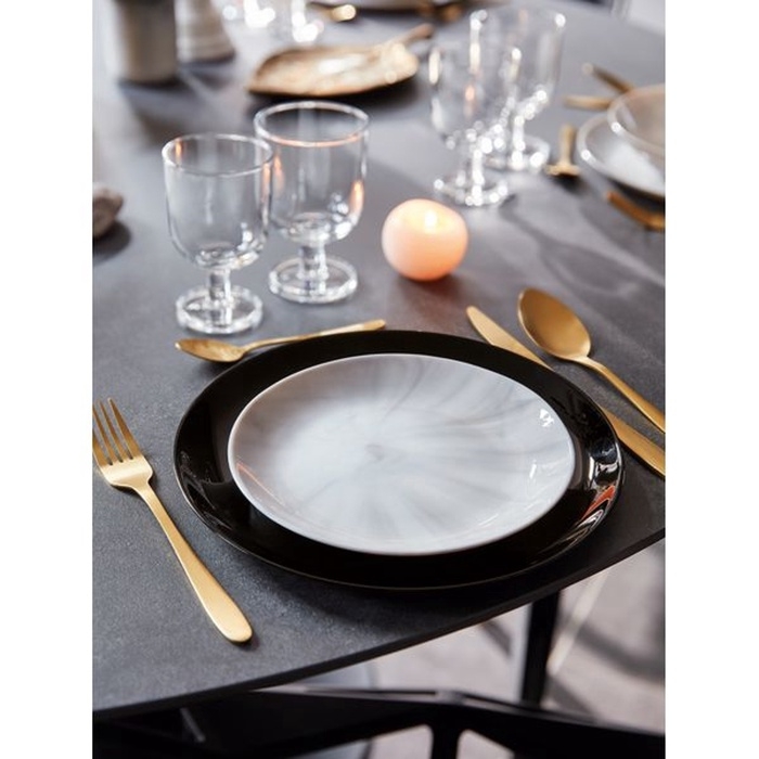 Десертная тарелка Luminarc DIWALI MARBRE, d=19 см, стеклокерамика, серая Десертная тарелка Luminarc DIWALI MARBRE, d=19 см, стеклокерамика, серая