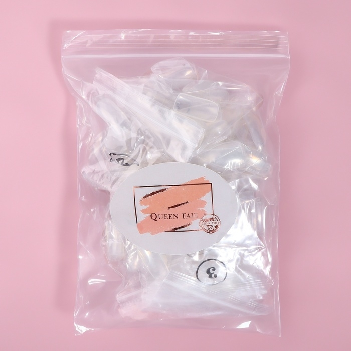 Типсы для наращивания ногтей, 500 шт, форма мягкий квадрат, 10 размеров, цвет прозрачный Типсы для наращивания ногтей, 500 шт, форма мягкий квадрат, 10 размеров, цвет прозрачный