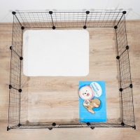 Вольер 24 секции, металлический, черный, 210 х 210 х 35 см, (35 х 35 см звено) Вольер 24 секции, металлический, черный, 210 х 210 х 35 см, (35 х 35 см звено)