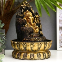 Фонтан настольный от сети, подсветка "Золотой Ганеша на ажурном троне" 28х20,5х20,5 см Фонтан настольный от сети, подсветка "Золотой Ганеша на ажурном троне" 28х20,5х20,5 см