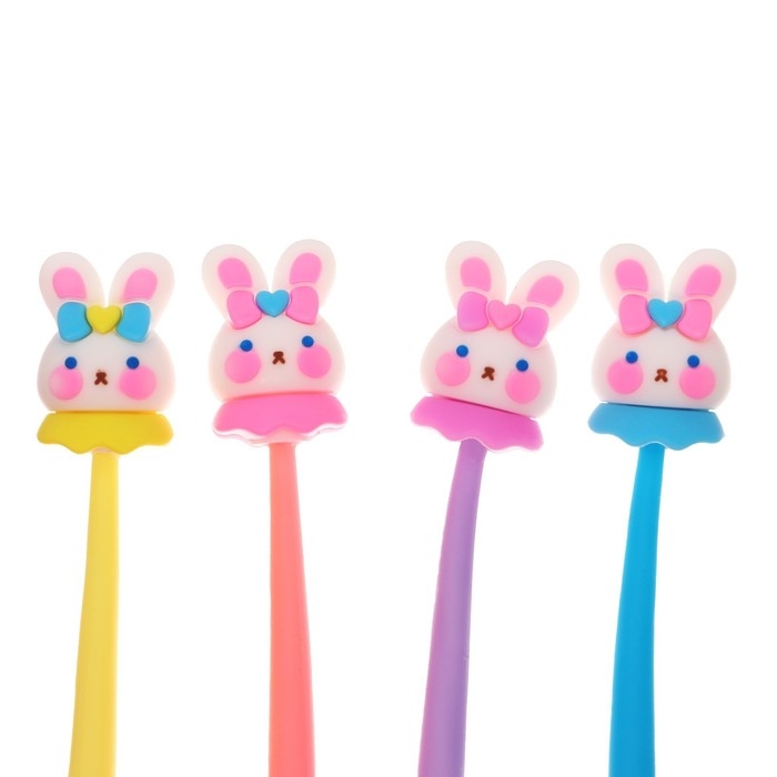 Ручка шариковая - прикол "Зайка", МИКС