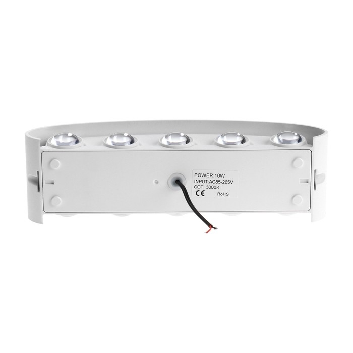 Светильник фасадный «Полусфера», FSD-066, 10 Вт, 3000К, 5 лучей, IP65, 220 В, пластик, белый 10084 Светильник фасадный «Полусфера», FSD-066, 10 Вт, 3000К, 5 лучей, IP65, 220 В, пластик, белый 10084