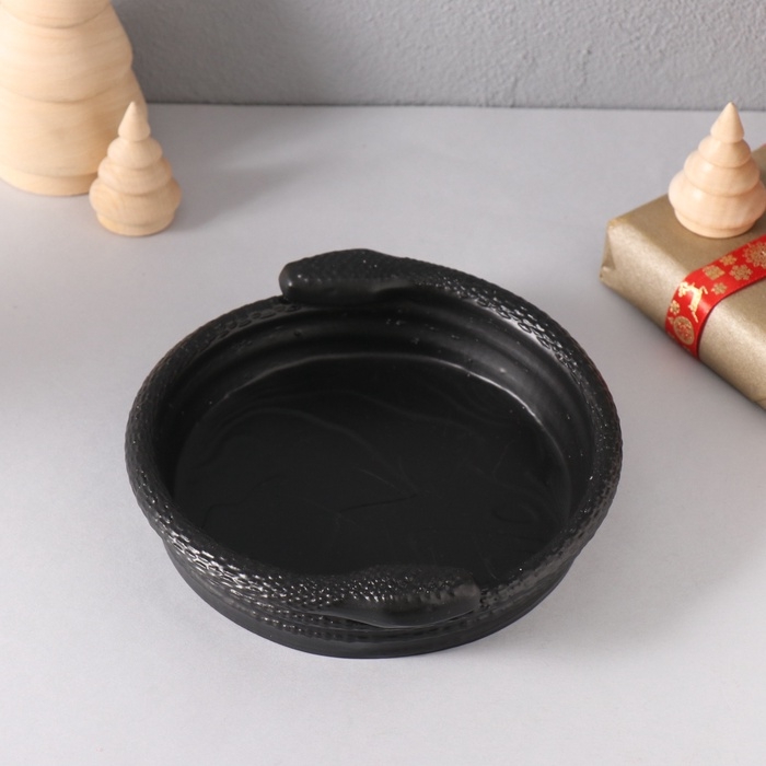 Предмет интерьера Предмет интерьера "Змея" чаша 4*15*13 см черный