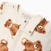 Комбинезон Крошка Я "Медвежата", рост 80-86, бежевый