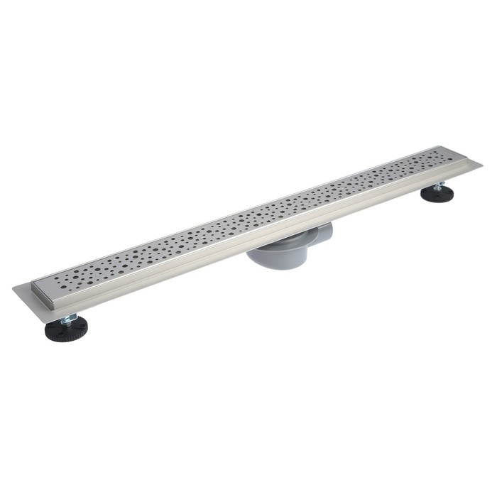 Трап линейный AFLORN AF20307-80, 800х70 мм, c флaнцeм своб. вращения 360&deg;, нерж. сталь