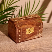 Копилка "Бокс" 11х7х7 см, дерево шишам Копилка "Бокс" 11х7х7 см, дерево шишам