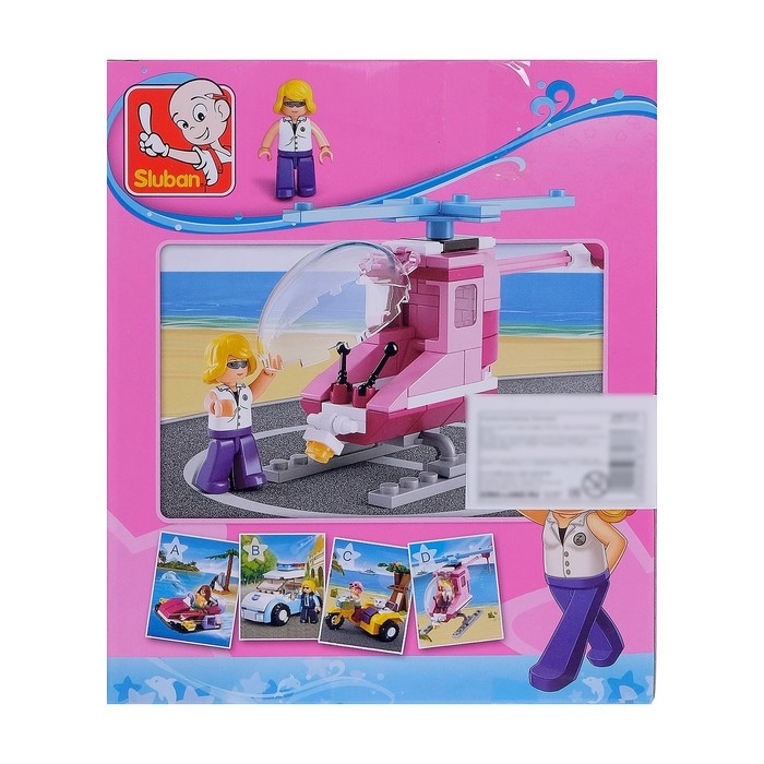 Конструктор Розовая Мечта &laquo;Пляжный вертолёт&raquo;, 78 деталей