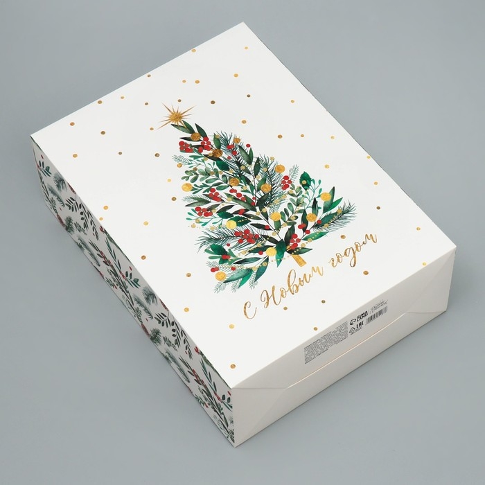 Коробка подарочная новогодняя складная &laquo;Елочка&raquo;, 22 х 30 х 10 см
