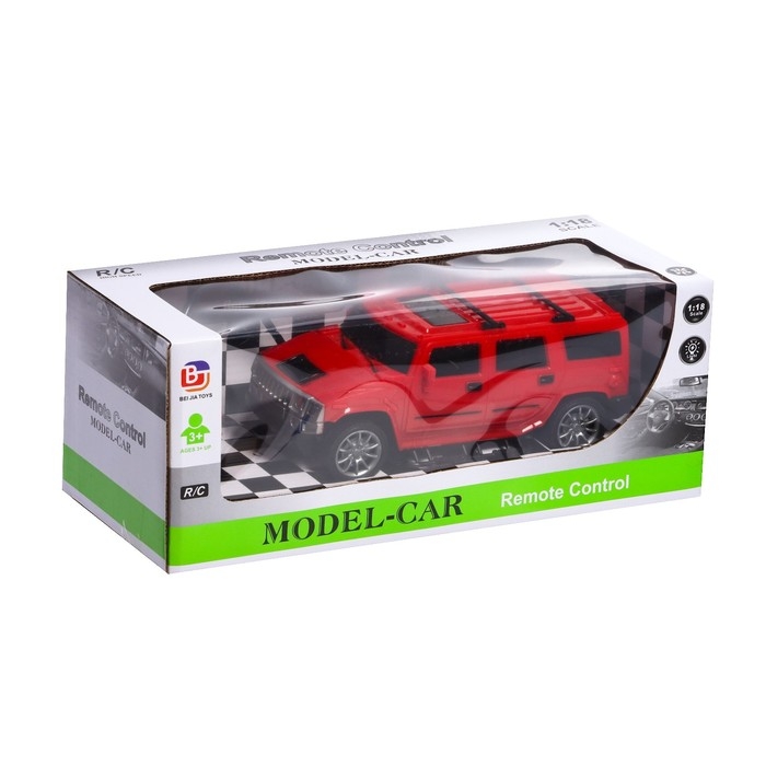 Джип радиоуправляемый &laquo;Внедорожник&raquo;, 1:18, свет, работает от батареек, цвет красный