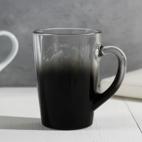 Кружка стеклянная с градиентом и рисунком &laquo;Сверну горы&raquo;, 300 мл