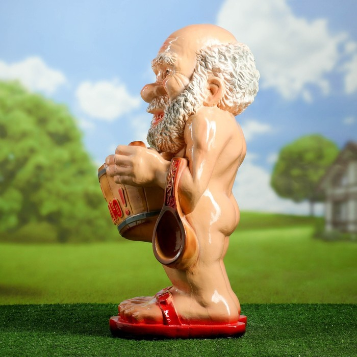 Садовая фигура Садовая фигура "Банщик Иди в баню" 32х35х60см