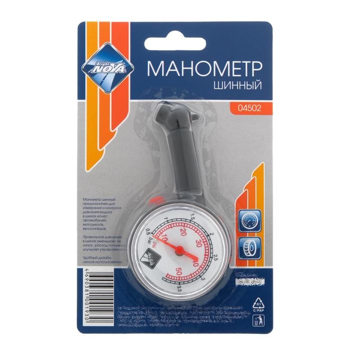 Манометр Nova Bright, механический, до 3.5 атм Манометр Nova Bright, механический, до 3.5 атм