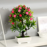 Бонсай в горшке "Деревце с мелкими цветами" 10х25 см, микс Бонсай в горшке "Деревце с мелкими цветами" 10х25 см, микс