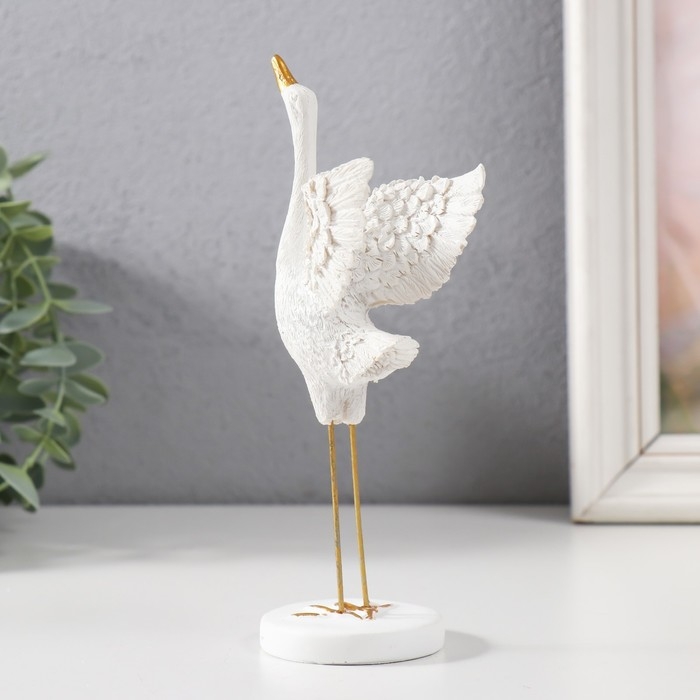 Сувенир полистоун "Белая цапля" МИКС 16,5х5,6х5 см