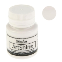 Краска акриловая глянцевая 20 мл, WizzArt Shine, белая, морозостойкая Краска акриловая глянцевая 20 мл, WizzArt Shine, белая, морозостойкая