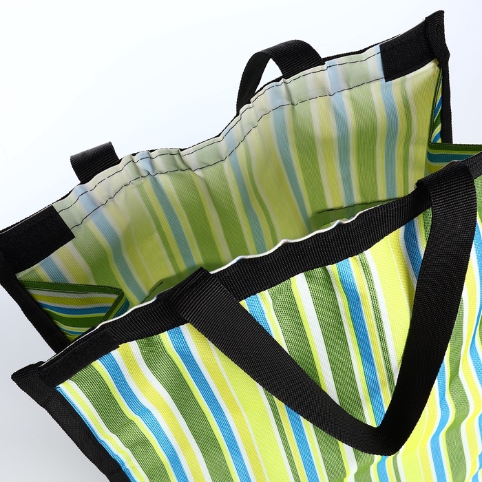 Сумка хозяйственная складная на липучке, 2 колеса, цвет зелёный