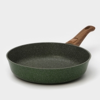 Сковорода Доляна &laquo;Форест&raquo;, d=28 см, стеклянная крышка, съёмная ручка, антипригарное покрытие