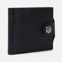 Портмоне мужское на магните, отдел для купюр, для монет, для карт, цвет чёрный Портмоне мужское на магните, отдел для купюр, для монет, для карт, цвет чёрный