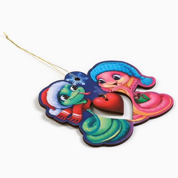 Ёлочная игрушка новогодняя «Сердечко», на Новый год, 8,8 х 9,8 см Ёлочная игрушка новогодняя «Сердечко», на Новый год, 8,8 х 9,8 см