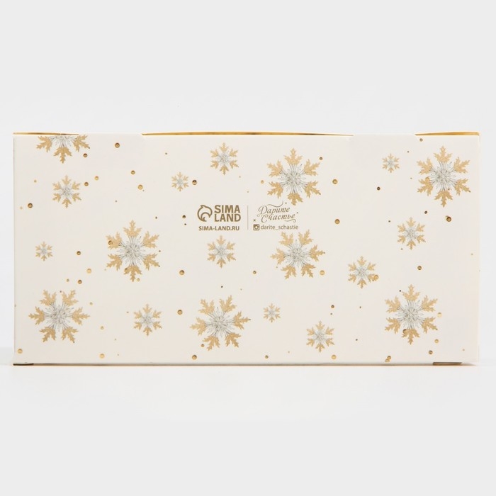 Коробка для капкейка &laquo;Веночки&raquo;, 8 х 16 х 11.5 см, Новый год