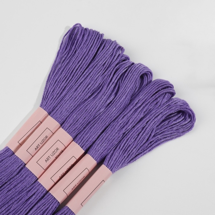 Набор ниток мулине №3746, 8 &plusmn; 1 м, 6 шт, цвет ярко-фиолетовый