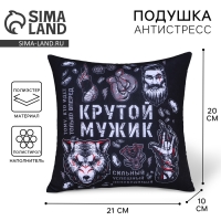 Подушка-антистресс &laquo;Крутой мужик&raquo;, 21х20 см