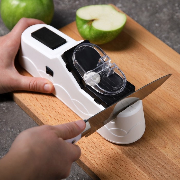 Ножеточка Luazon LTE-02, электрическая, для ножей/ножниц/отверток, 60 Вт, USB, белая